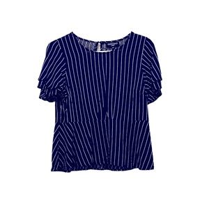 Essentials by ABS Navy Blue/Stripped Work Attire
